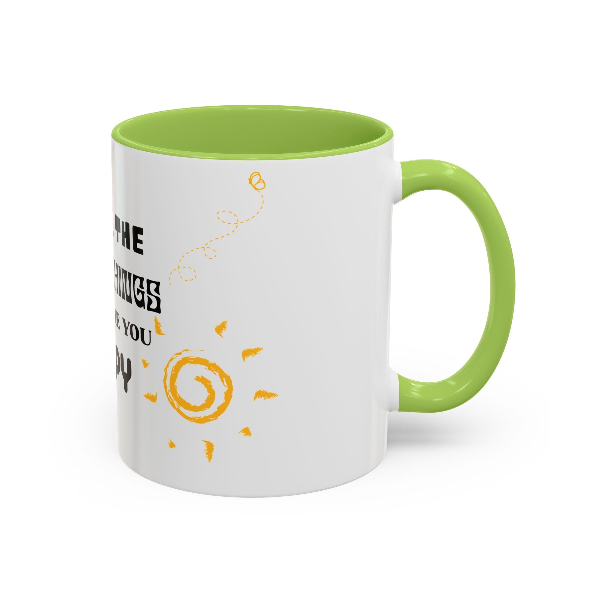 Coffee Mug — "Notice the Little Things That Make You Happy" Inspirational Accent Mug