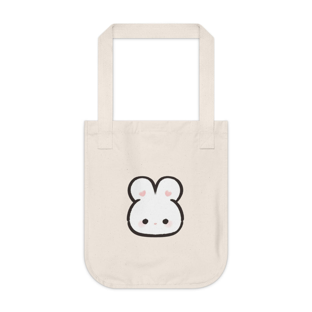 Cute Kawaii Bunny Tote Bag - Organic Canvas Grocery & Everyday Shopper