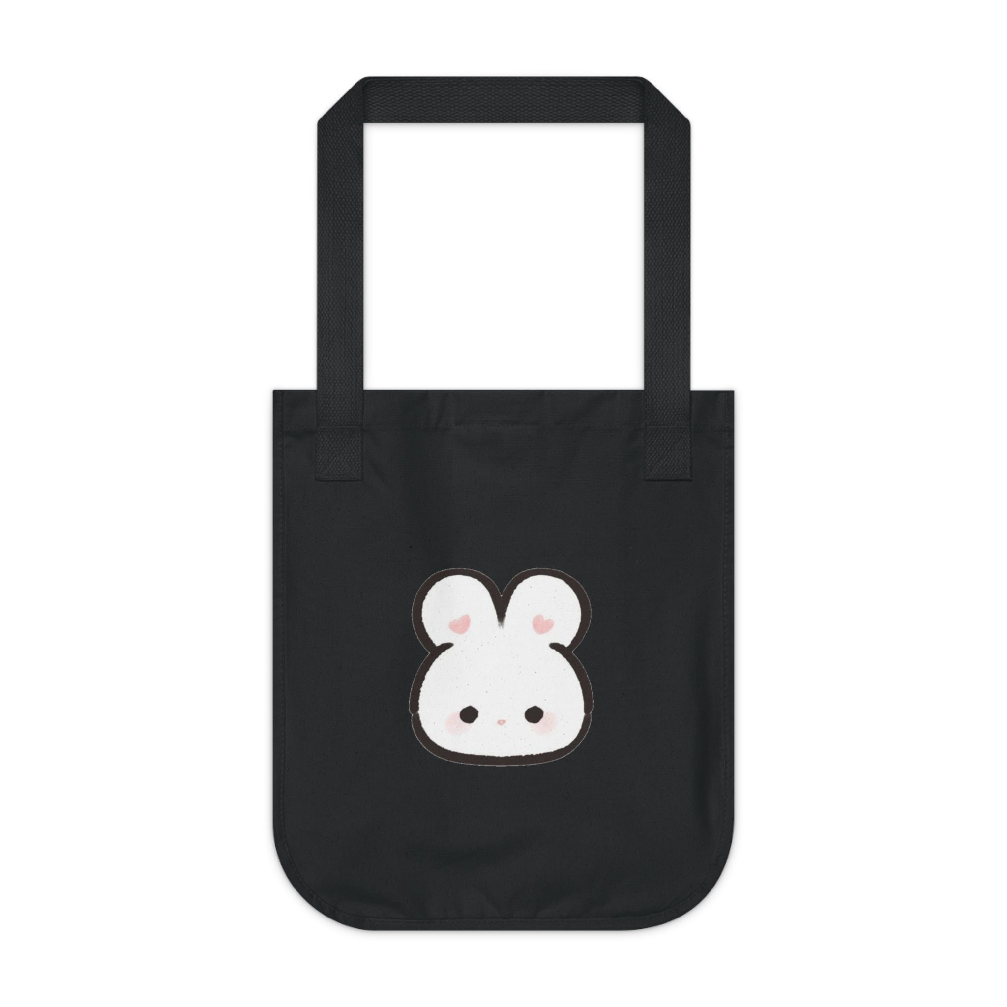Cute Kawaii Bunny Tote Bag - Organic Canvas Grocery & Everyday Shopper