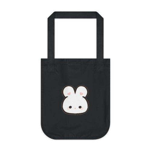 Cute Kawaii Bunny Tote Bag - Organic Canvas Grocery & Everyday Shopper