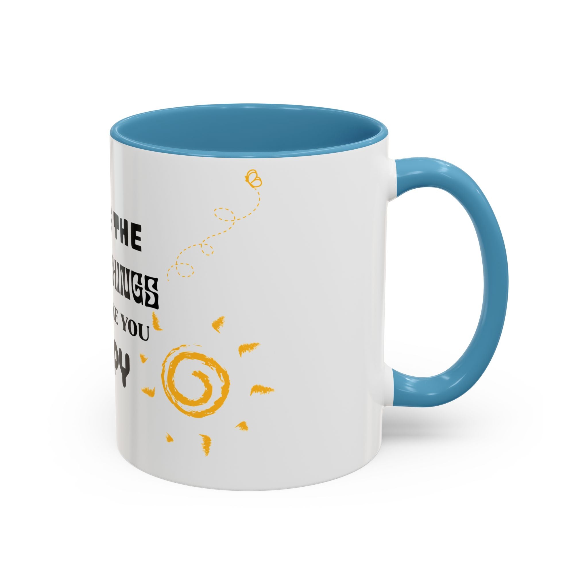 Coffee Mug — "Notice the Little Things That Make You Happy" Inspirational Accent Mug
