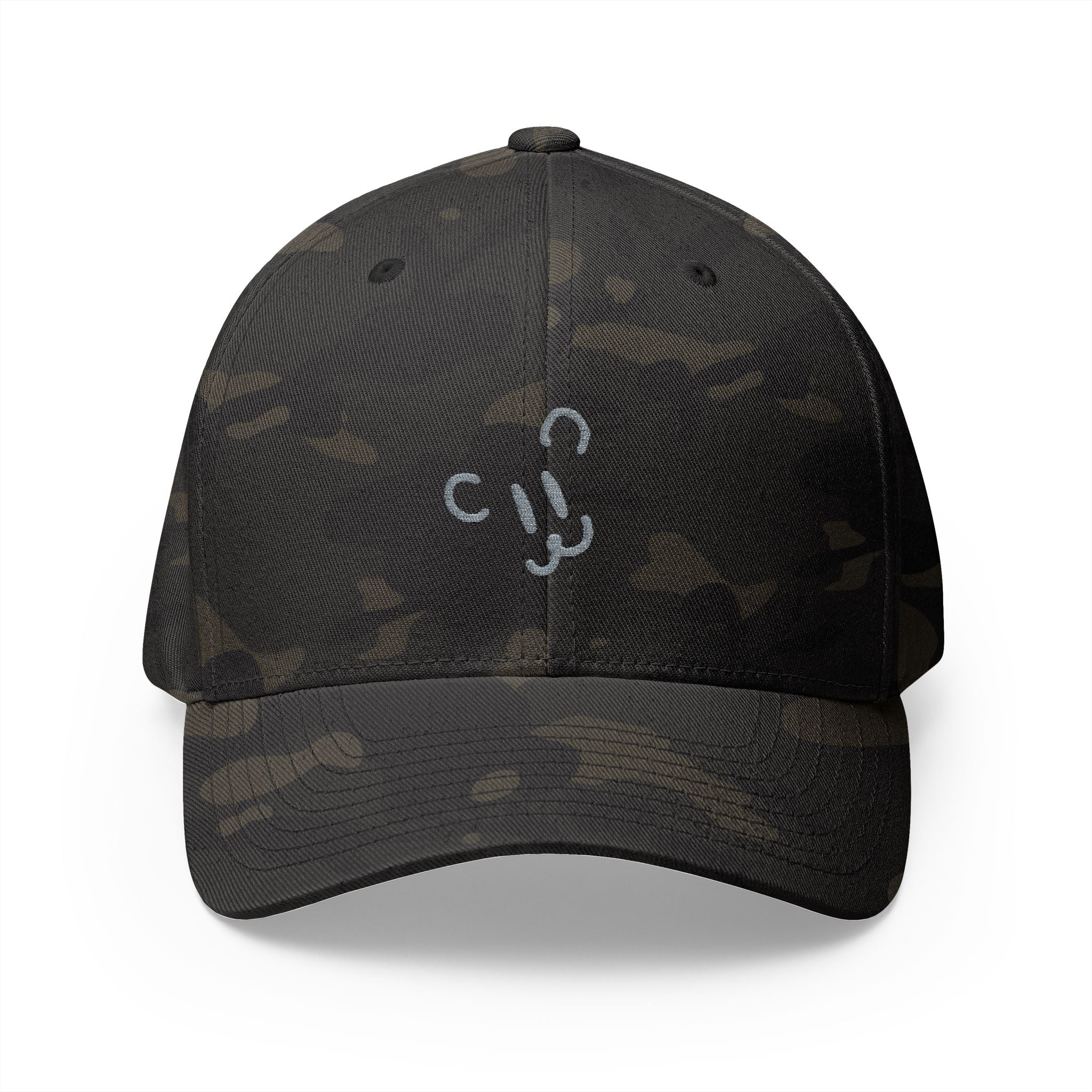 Minimal Cute Face Embroidered Cap — Simple Kawaii Baseball Hat