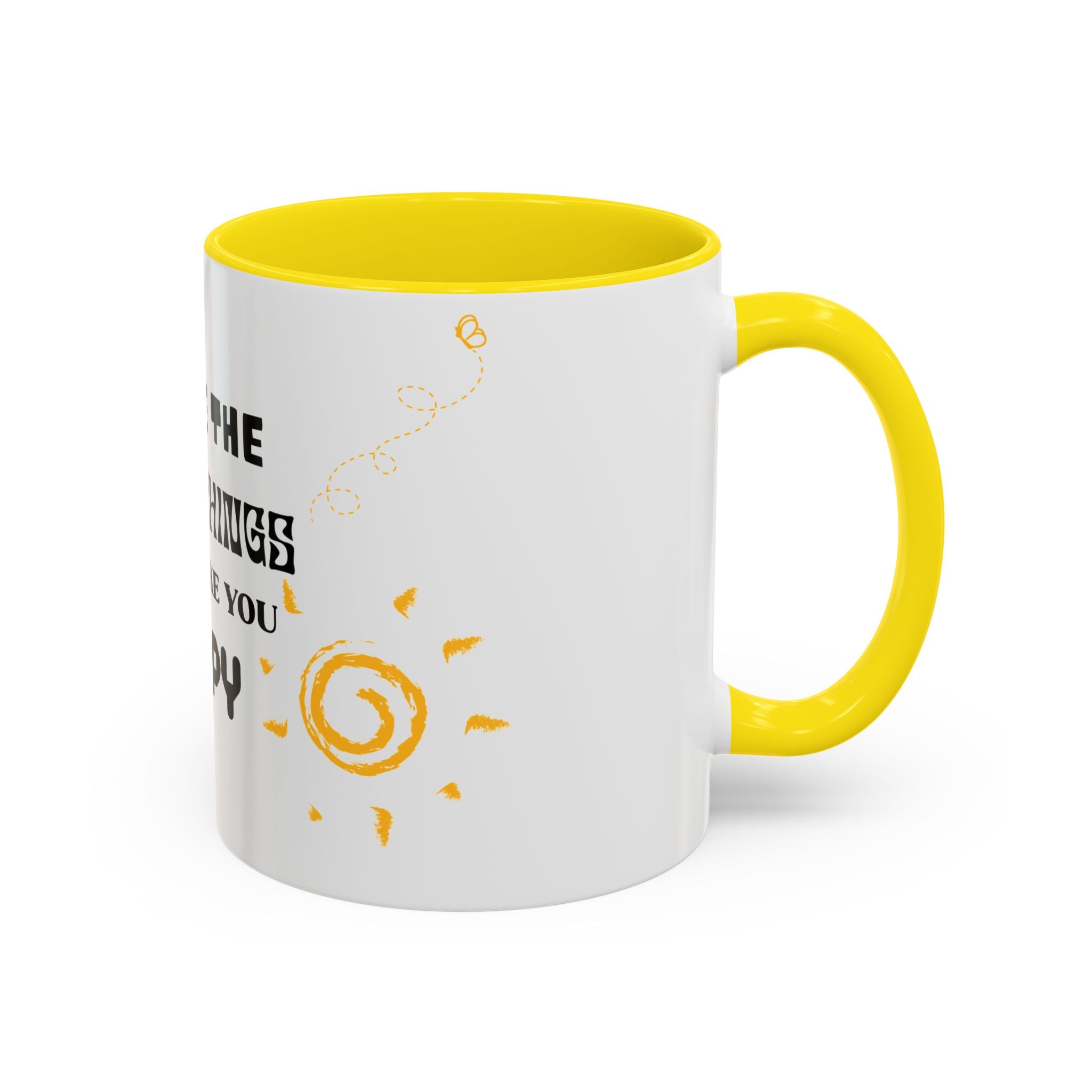 Coffee Mug — "Notice the Little Things That Make You Happy" Inspirational Accent Mug