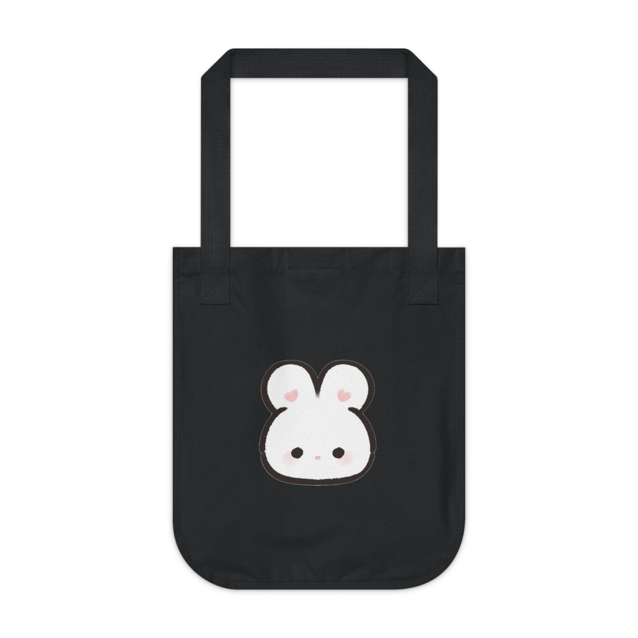Cute Kawaii Bunny Tote Bag - Organic Canvas Grocery & Everyday Shopper