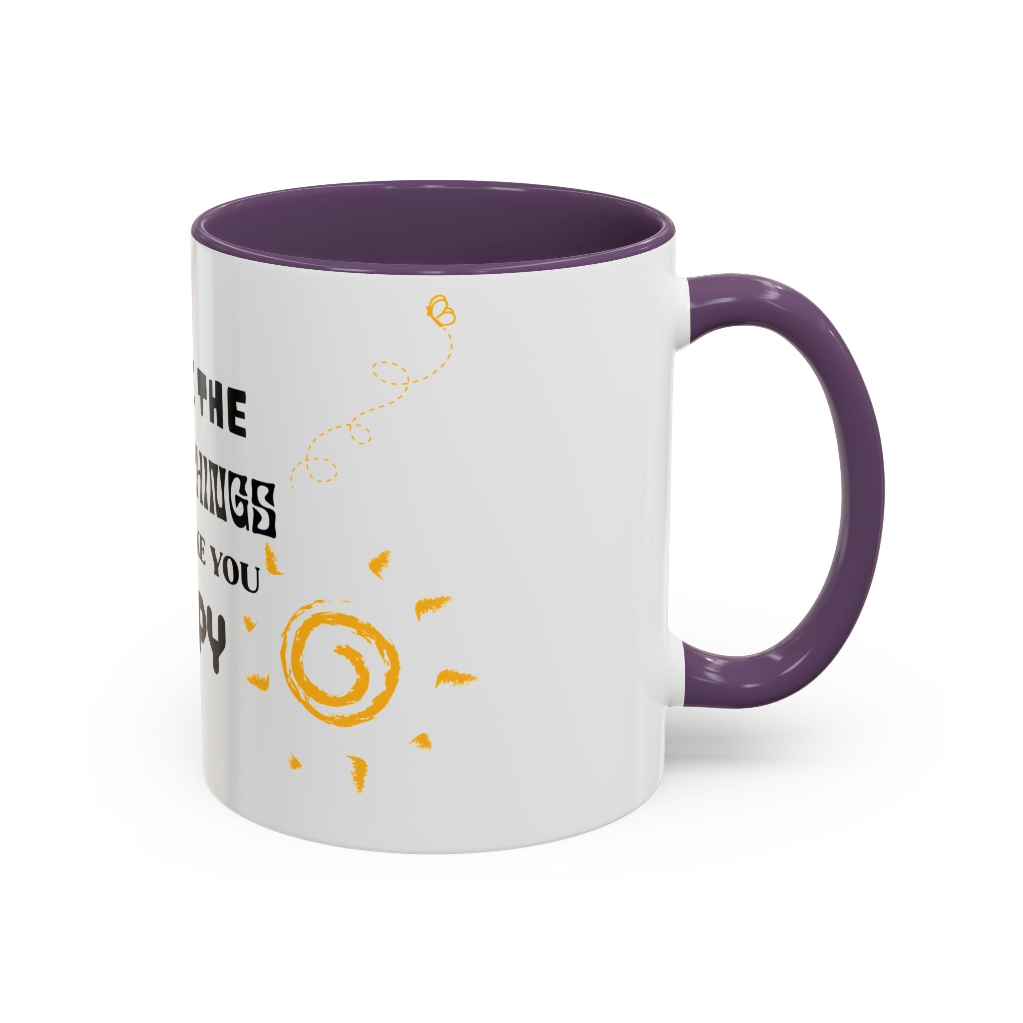 Coffee Mug — "Notice the Little Things That Make You Happy" Inspirational Accent Mug